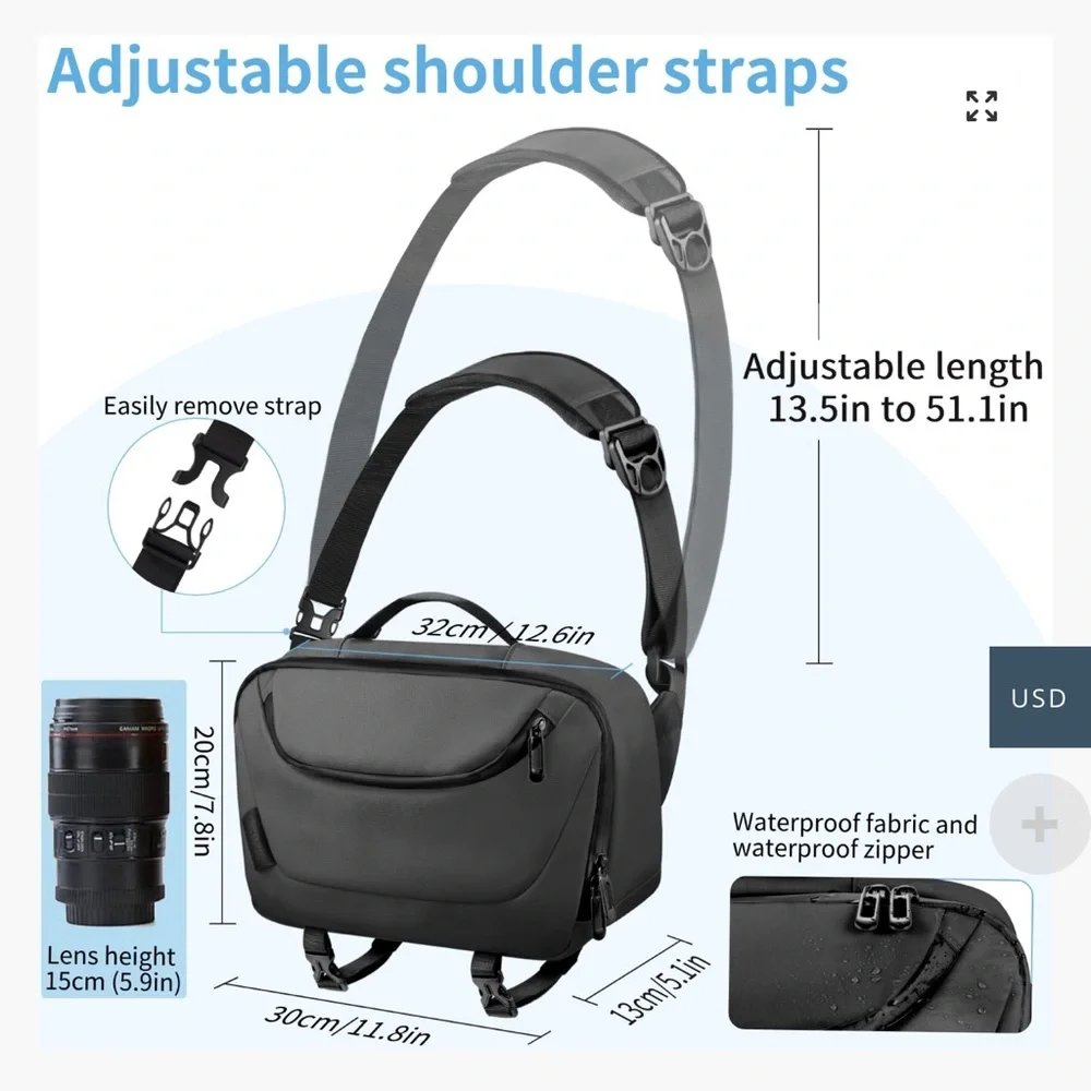 TAAOKA Camera Sling Bag NWT